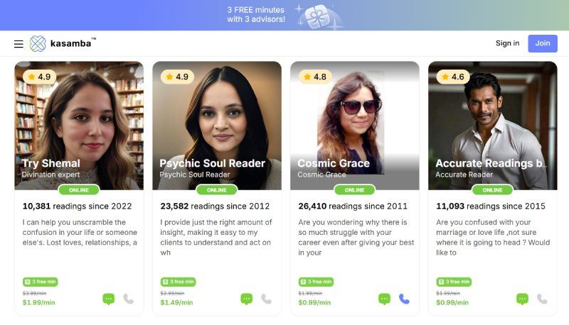 Kasamba Psychic Reading Site