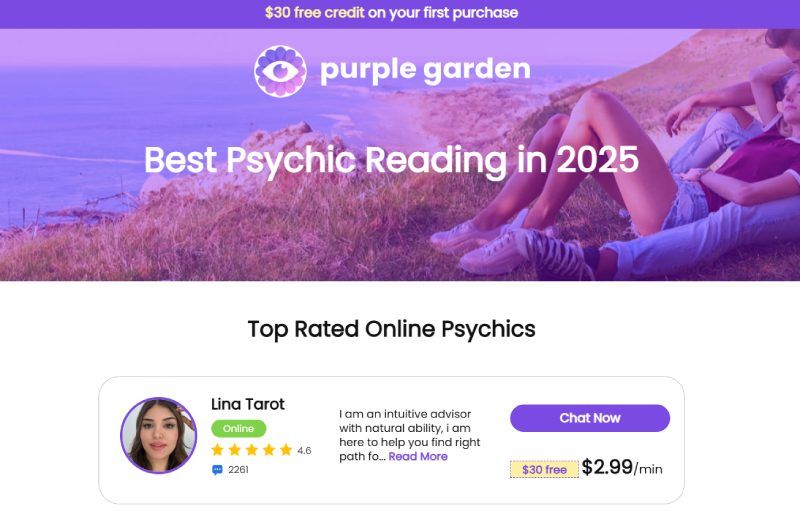 Purple Garden Psychic Reading Site